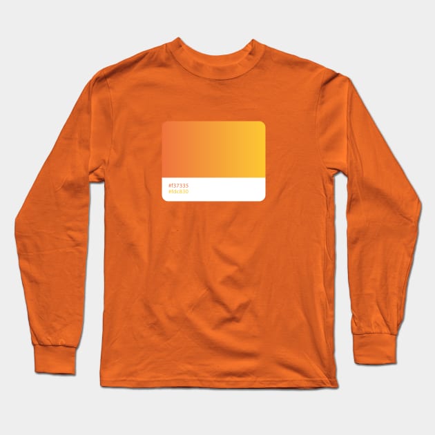 Orange Color palette Long Sleeve T-Shirt by Pacesyte